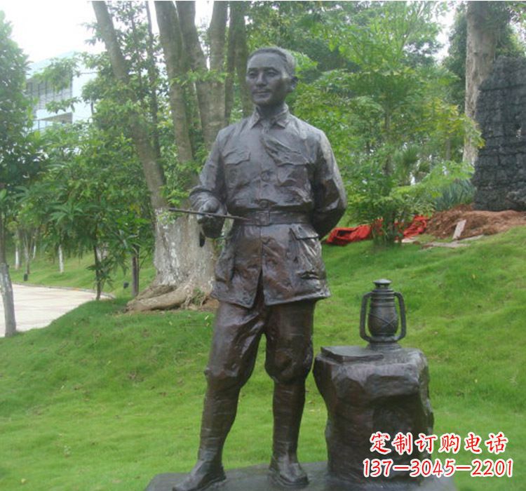 台州铜雕青年时期邓小平