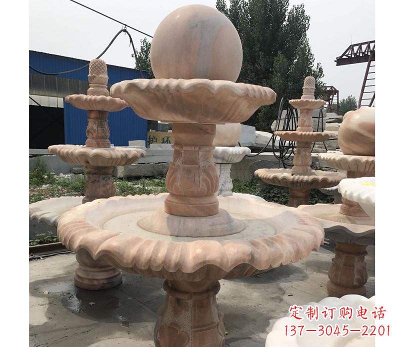台州晚霞红景观风水球雕塑