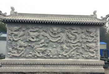 台州中领雕塑：精美九龙壁雕塑，添彩寺庙庭院