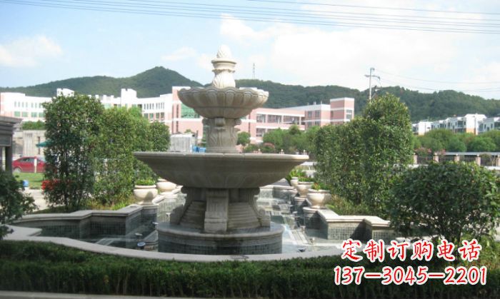 台州小区景观大理石喷泉石雕 (2)