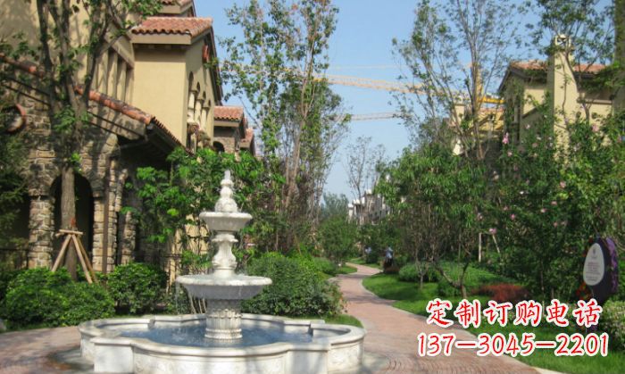 台州小区景观大理石喷泉石雕 (5)