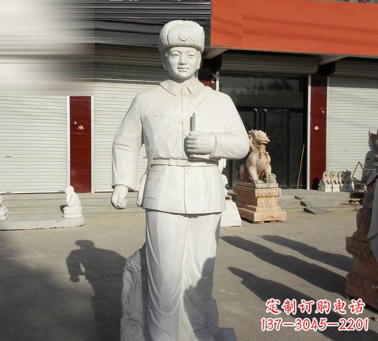 台州校园大理石立式雷锋雕塑