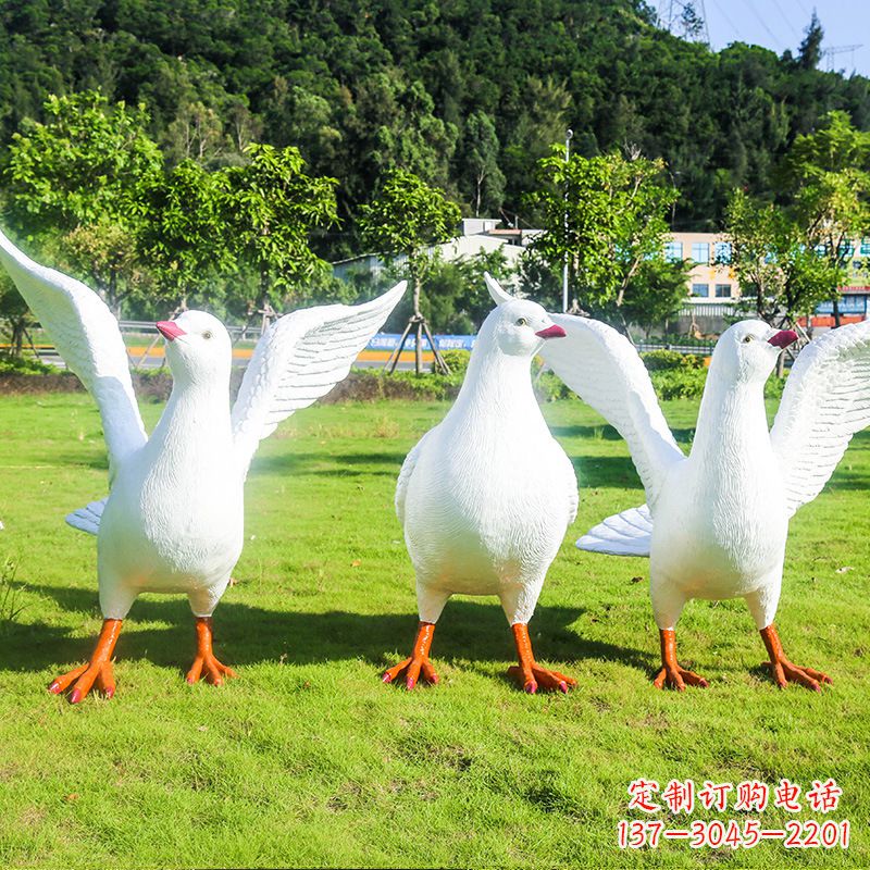 台州信阳师院和平鸽雕塑