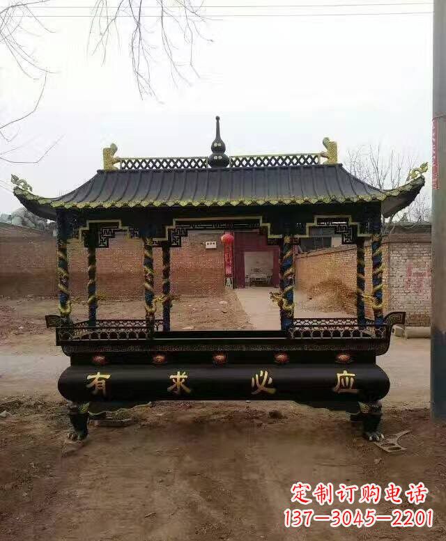 台州有求必应方形香炉铜雕