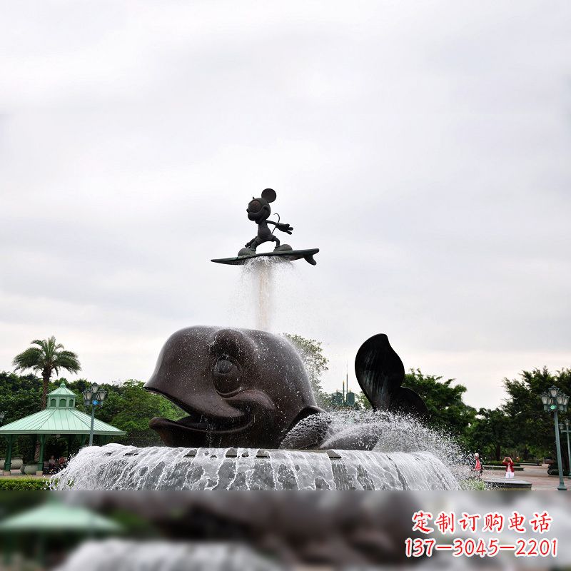 台州鱼和小孩水景喷泉