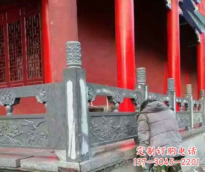 台州园林仿古石栏板景观石雕 (9)