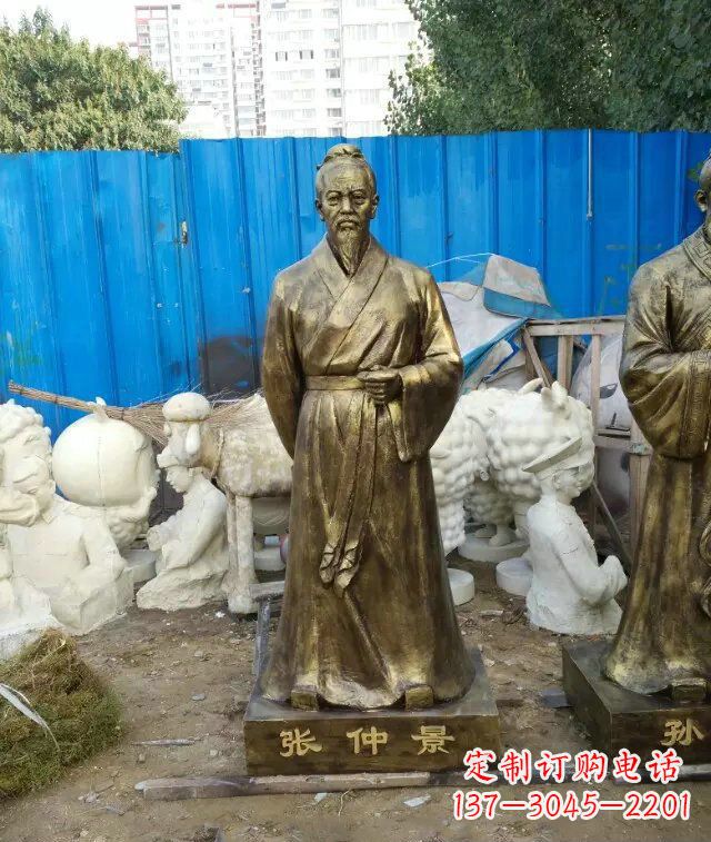 台州张仲景古代医学名人铜雕