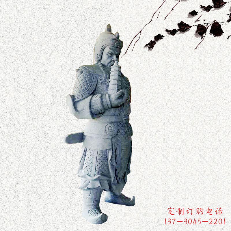 台州中国古代神话中的托塔天王石雕塑