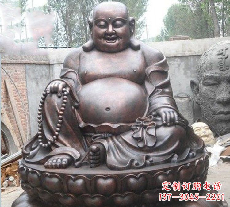 台州宗教庙宇弥勒佛铜雕222